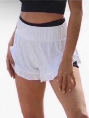 FP MOVEMENT by Free People Featherweight Layering White Shorts